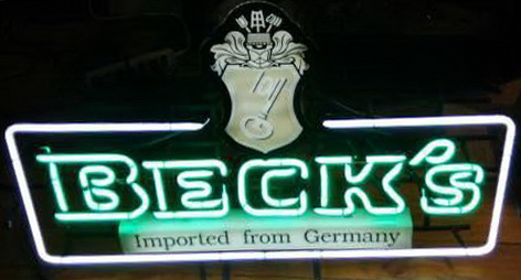 Becks Imported From Germany Neon Sign